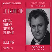 Meyerbeer: Le Prophete / Lewis, Horne, Gedda, Rinaldi