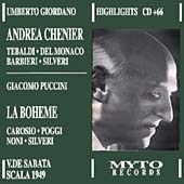 Andrea Chenier, La Boheme - Higlights / De Sabata, et al Andrea Chenier, La Boheme - Higlights / De Sabata, et al
