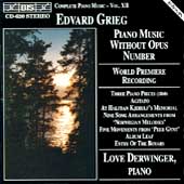 Grieg: Complete Piano Music Vol 12 / Love Derwinger