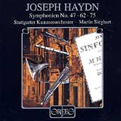 Haydn: Symphonien no 47, 62, 75 / Sieghart, Stuttgart CO