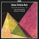 J.C. Bach: Symphonies Op. 18 / Anthony Halstead, The Hanover Band