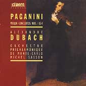 Paganini: Violin Concertos nos 1 & 4 / Dubach, Sasson