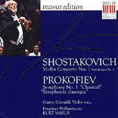 Masur Edition - Shostakovich: Violin Concerto 1;  Prokofiev