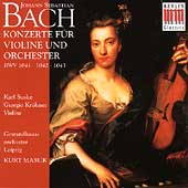 Bach: Konzerte fuer violine / Suske, Krohner, Masur Bach: Konzerte fuer violine / Suske, Krohner, Masur