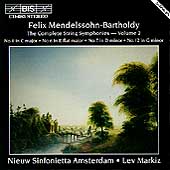 Mendelssohn: Complete String Symphonies Vol 2 / Lev Markiz