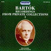 Bartok Recordings from Private Collections