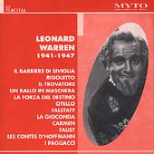 Historical - Leonard Warren - Recital 1941-1947