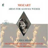 Mozart: Arias for Aloysia Weber / Cyndia Sieden(S), Frans Bruggen(cond), Orchestra of the 18th Century, etc