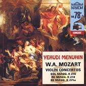 The 78s - Mozart: Violin Concertos / Menuhin, Sargent, et al