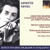 Brahms: Violin Concerto;  Chausson: Poeme / Neveu, Dobrowen